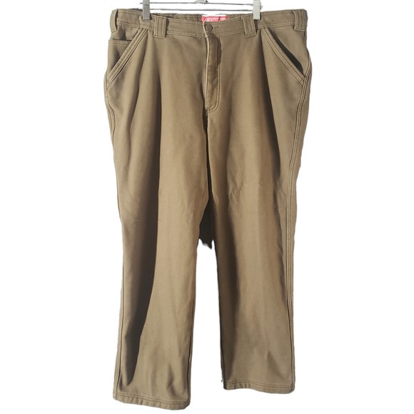 Coleman Pants Coleman Fleece Lined Rugged Pants Field Tear Resistant Canvas Utility Mens